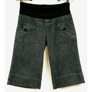 Jolt Maternity Black Denim Jean Shorts Size 1